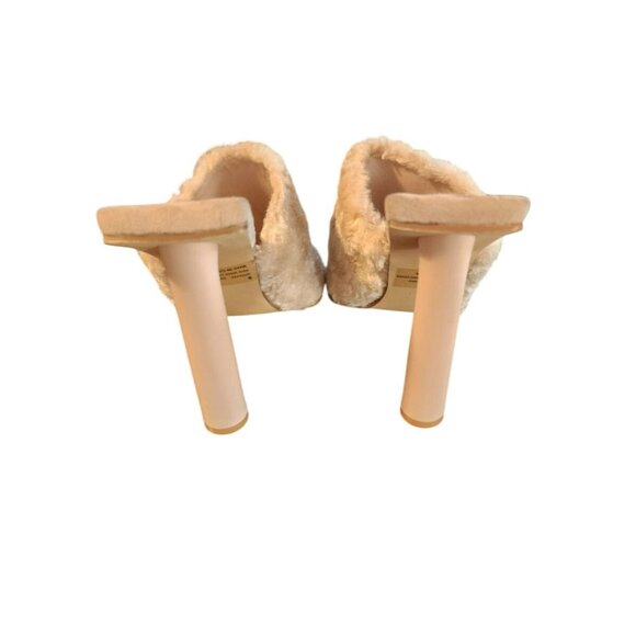 LEMONADE Sunny Faux Fur Block Heel Mules Size 8 - Picture 2 of 6